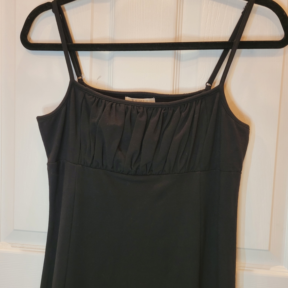 Z Supply Brynn Black Gathered Bust Dress-Sz M